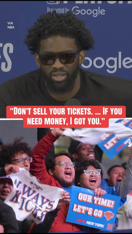 Joel Embiid wants to make sure Knicks fans don’t outnumber Sixers fans in Philly 😂