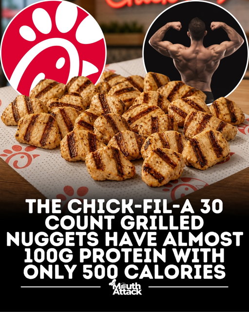 Chick-fil-A’s grilled nuggets are getting serious attention right now — and it’s easy to see why. A 30-count order delivers a massive 98 grams of protein for just around 510 calories, along with only 11g of fat and 4g of carbs. That kind of macro breakdown is rare in fast food, making it one of the leanest high-protein options currently on the market.

For anyone focused on fitness, cutting, or simply hitting daily protein goals, this order is about as efficient as it gets. You’re getting nearly 100g of protein without the usual calorie overload that comes with fast food meals. Whether it’s for convenience, gains, or staying on track, Chick-fil-A’s grilled nuggets are quickly becoming a go-to choice for macro-conscious eaters. 🍗💪