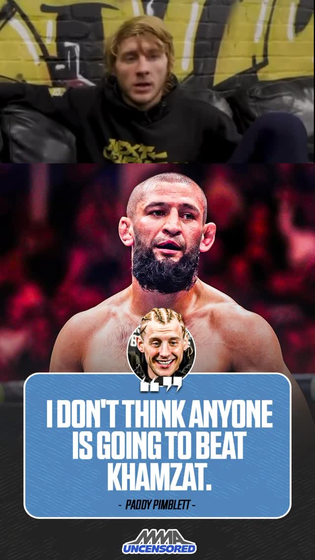 Paddy Pimblett does not think anyone is defeating Khamzat Chimaev at 185lbs 🏆

#UFC328
