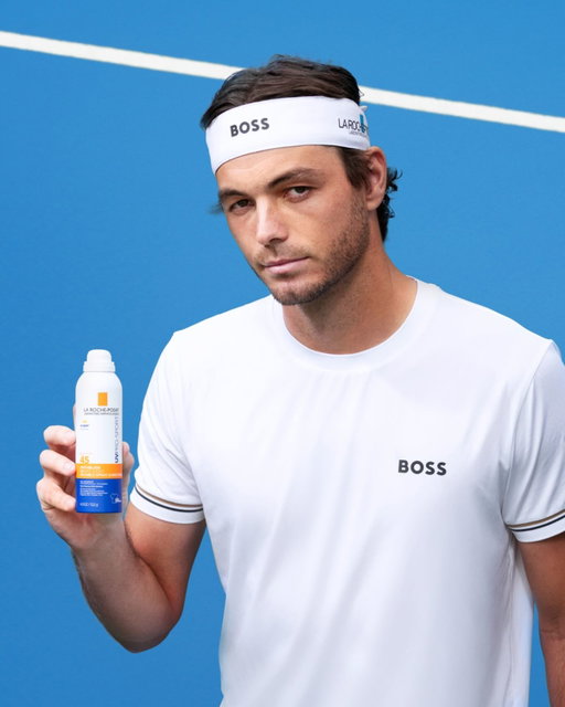 @taylor_fritz trains for intensity and trusts a sunscreen that can keep up. 🎾 

Anthelios UV Pro-Sport Spray is easy to apply, water resistant protection that is designed to stay put in high intensity activities. That’s why dermatologists recommend La Roche-Posay sunscreen. 

#larocheposayusa #sunscreenspray