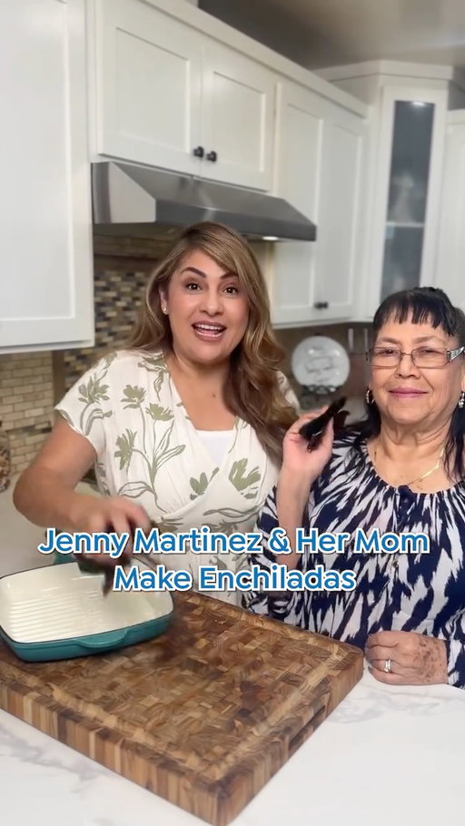 @happybelliesbyjenny and her mom team up in the kitchen to make delicious enchiladas for Día de las Madres aka Mother’s Day! Tap the 🔗 in @hsn's bio to explore "Mesa Mia by Jenny Martinez" kitchen collection now! #LoveHSN