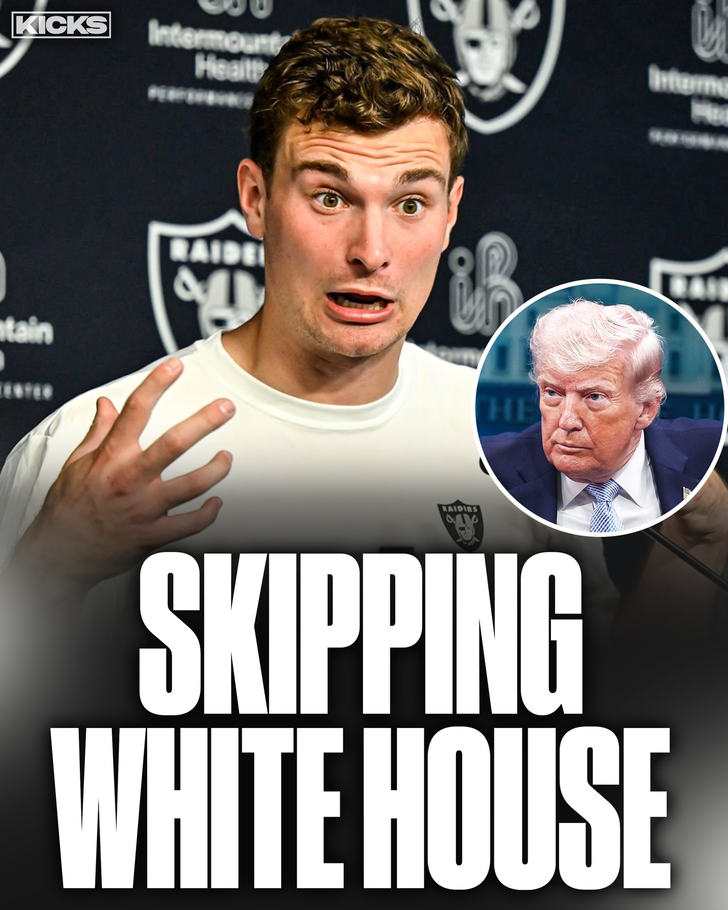 Fernando Mendoza says if Indiana’s White House visit coincides with a day of Raiders practice, he won’t be able to go. 👀

TOO LOCKED IN. 🔒