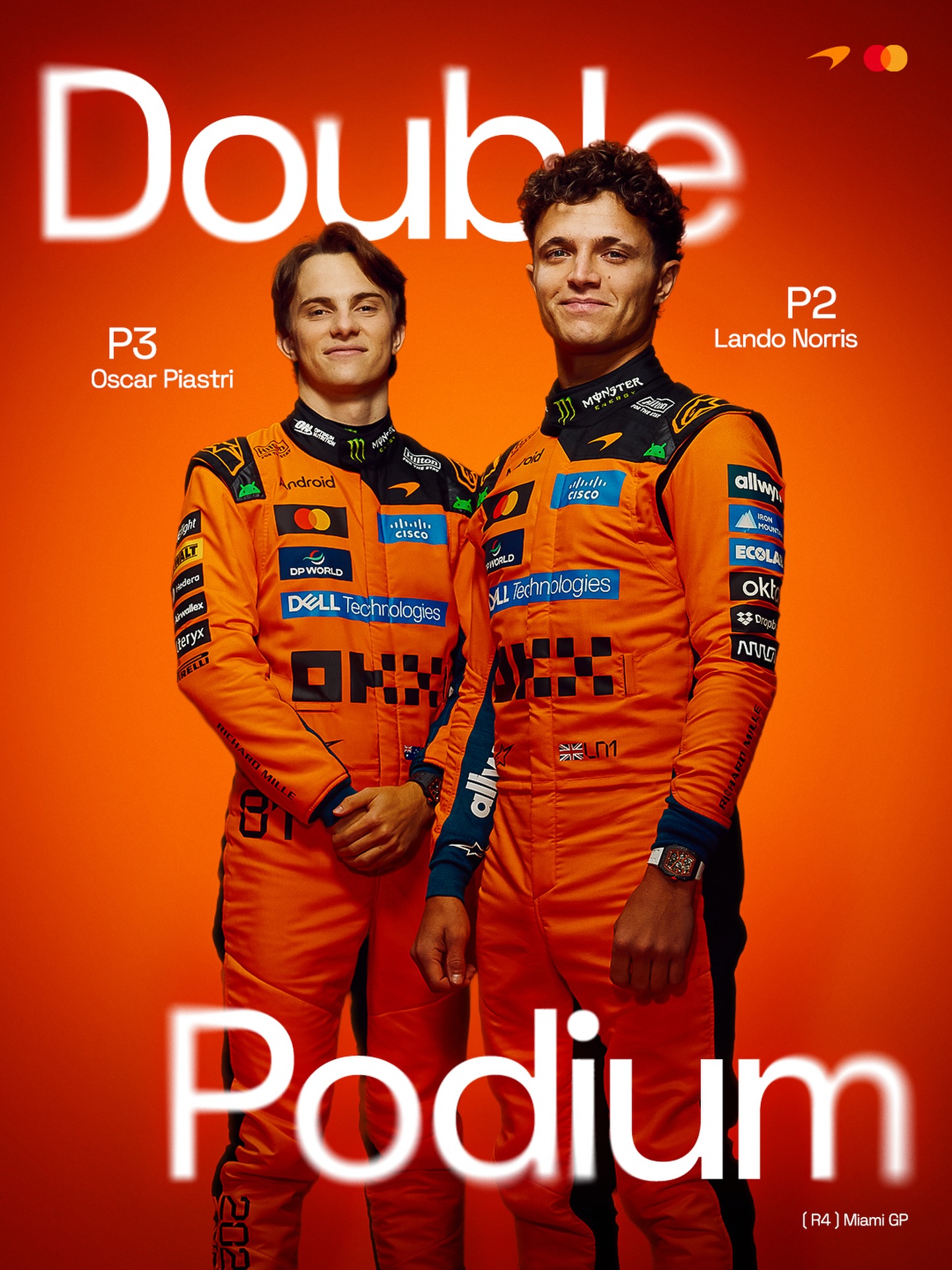 A first Grand Prix double podium of 2026 for our duo 🧡

#McLarenF1