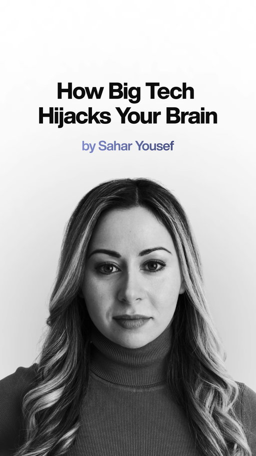 You're not addicted to your phone. You're starving for something real.

Comment [SAHAR] and we'll DM you the link to watch the full talk on YouTube.

Sahar Yousef is a cognitive neuroscientist at UC Berkeley who's been studying how tech companies used the exact same playbook as Big Food. Hijacking your brain's need for real connection with a processed version that leaves you empty and scrolling for more.

The formula keeping you hooked isn't an accident. And neither is the way out.
This is Sahar Yousef's Genius Talk.

Watch the full Genius Talk on YouTube! Link in bio.

A Genius Talk ft. @drsaharyousef | @the.genius.series