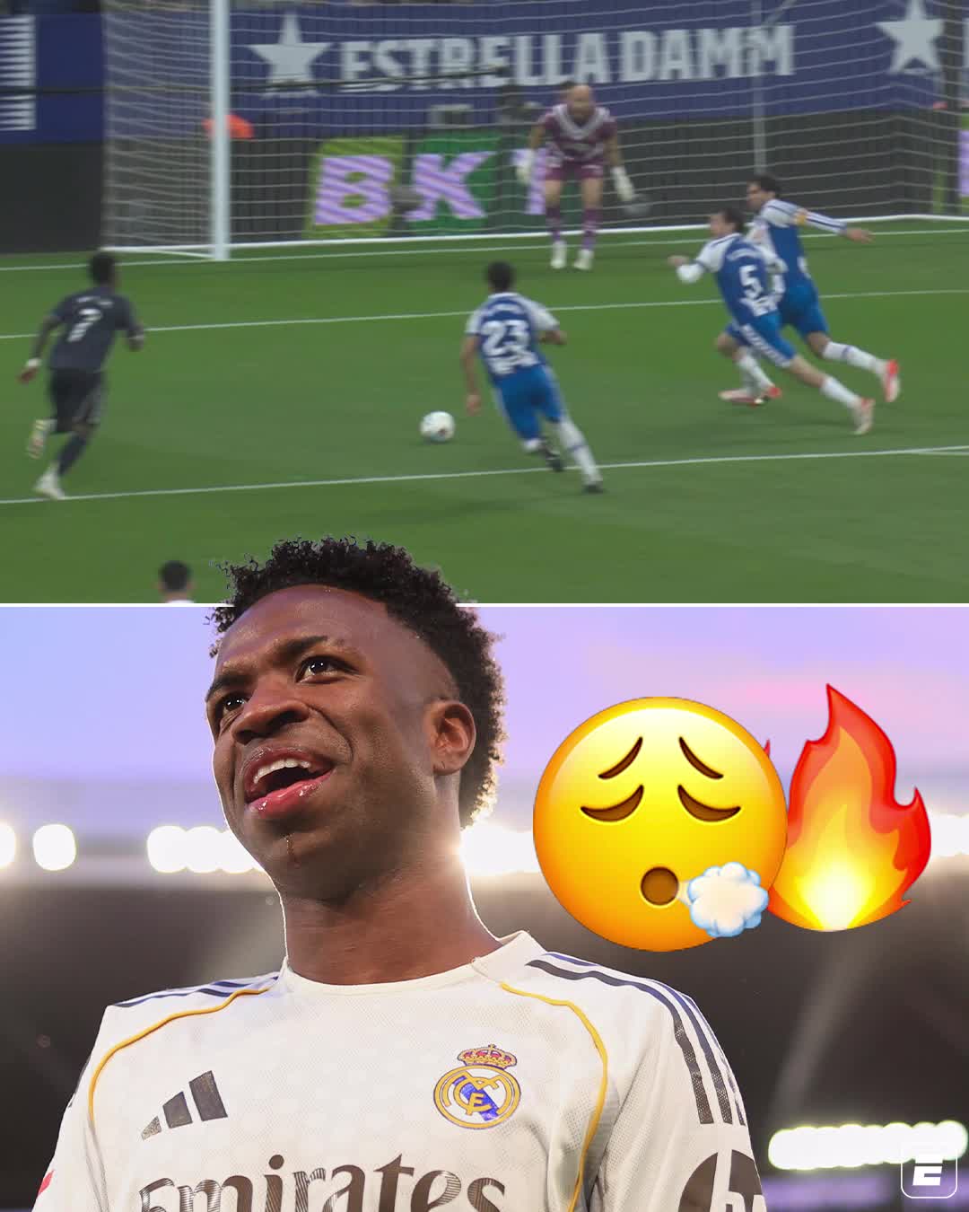 OLHA O QUE O VINI FEZ COM A MARCAÇÃOOOO! 😳🔥😳🔥😳🔥 QUE GOLAAAAÇO DE VINÍCIUS JÚNIOR PARA O REAL MADRID!

Assista a Espanyol x Real Madrid, AO VIVO, pela ESPN no Plano Premium do #disneyplus

#LALIGAnaESPN #LALIGA #RealMadrid