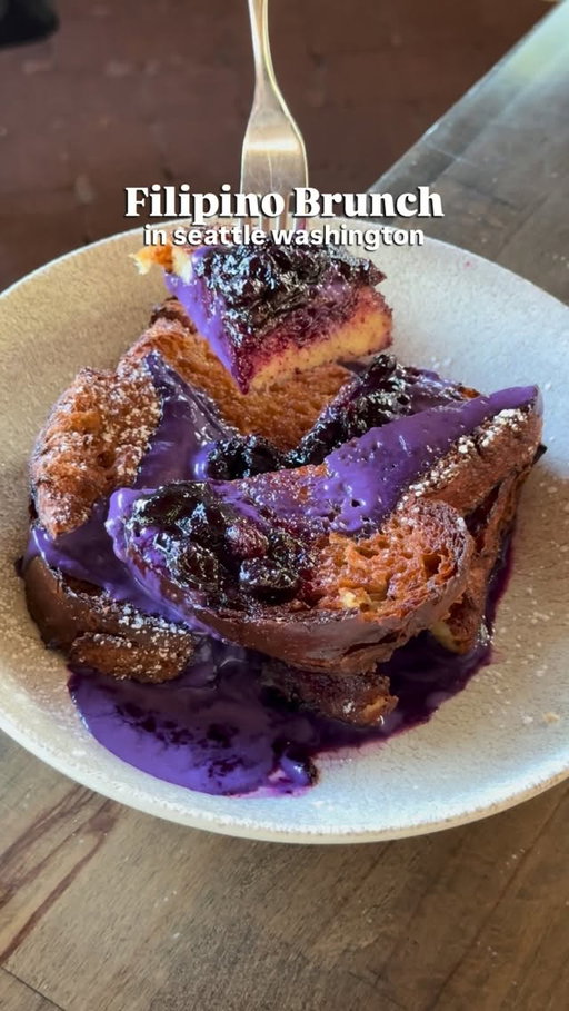 Filipino Weekend Brunch 🇵🇭
@musangseattle just started serving brunch a few months back and it is so comforting. This is available on the weekends only (11am- 2pm) but so worth the visit down in Beacon Hill. 

💜 Ube French toast 
🧇 Fried chickenJOY + gravy + waffle 
🐟 Fried Bangus 
🐷 Pork longanissa
🐮 Short rib beef tapa 

If you still haven’t visited, this is your sign to go! Mother’s Day is just around the corner and it would be a great spot. They take reservations! 

#weekendbrunch #seattlebrunch #seattleeats #filipinobreakfast #filipinofood