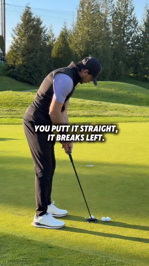 With some putts, you need to be absolutely perfect with your read and speed! If you’re not inside right and firm on this putt, it’s not going in! #golf
