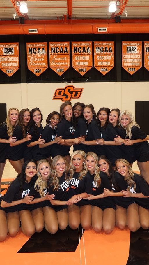 Introducing your 2026-2027 OSU Pom Squad !!! 🤠🧡

4th Year Vets: 
Macie Caffey 
Lillian Sherin
Kaidence Tippens 

3rd Year Vets: 
Camille Baker 
Meredith Mitchel 
Ava Ramirez 
Kate Santoro 

2nd Year Vets: 
Sallie Hasenmyer
Marianna Hawkins
Lexi Hendricks
Savannah Jackson
Sophia Seely

1st Year Rookies: 
Cate Crockett 
Shawn Effertz
Chandler Hurt 
Kamdyn Reese
Sadie Salas