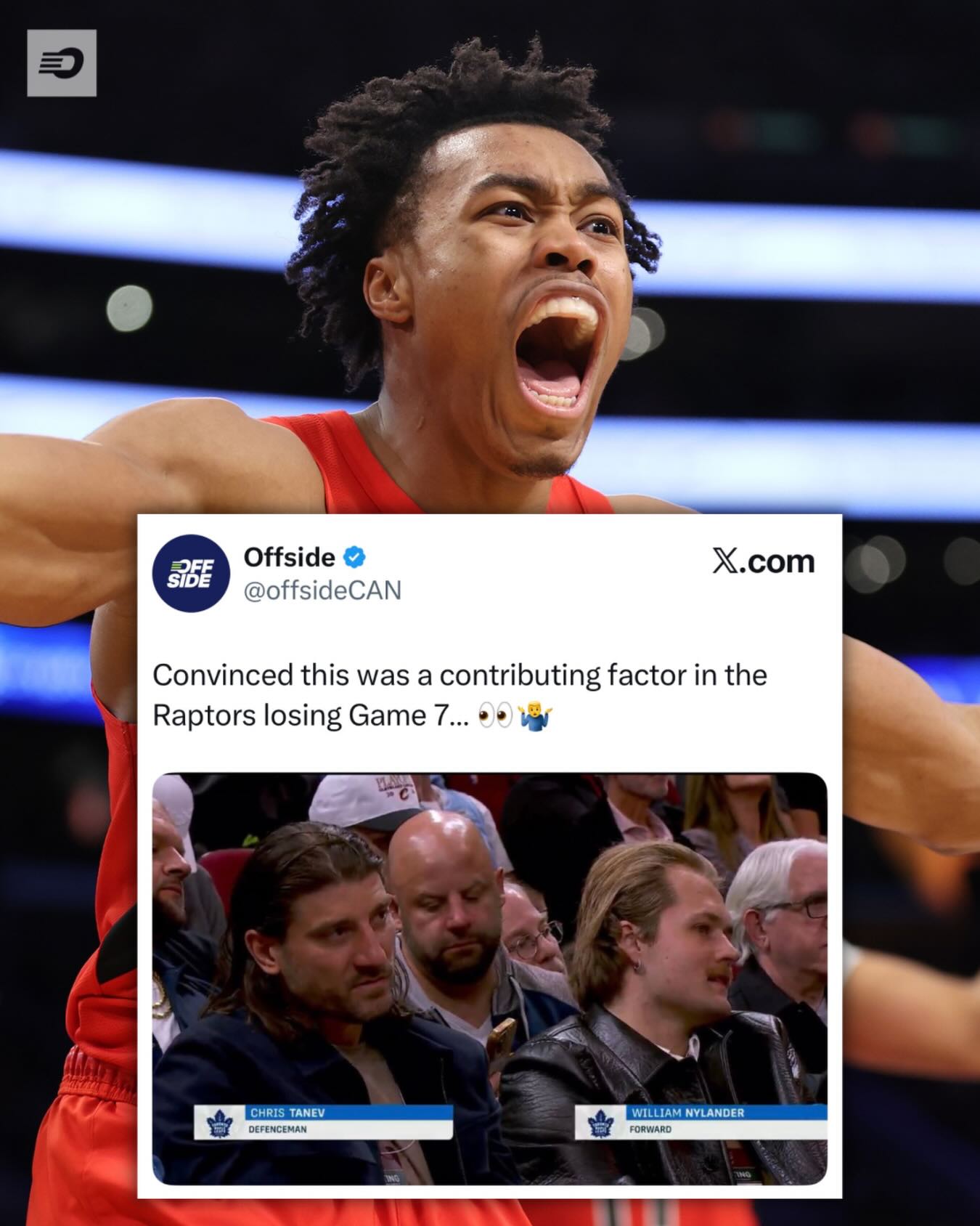 Game 7s and the Maple Leafs? Not a good combo 😅🤦‍♂️

#raptors #leafs #toronto #nhl #nba