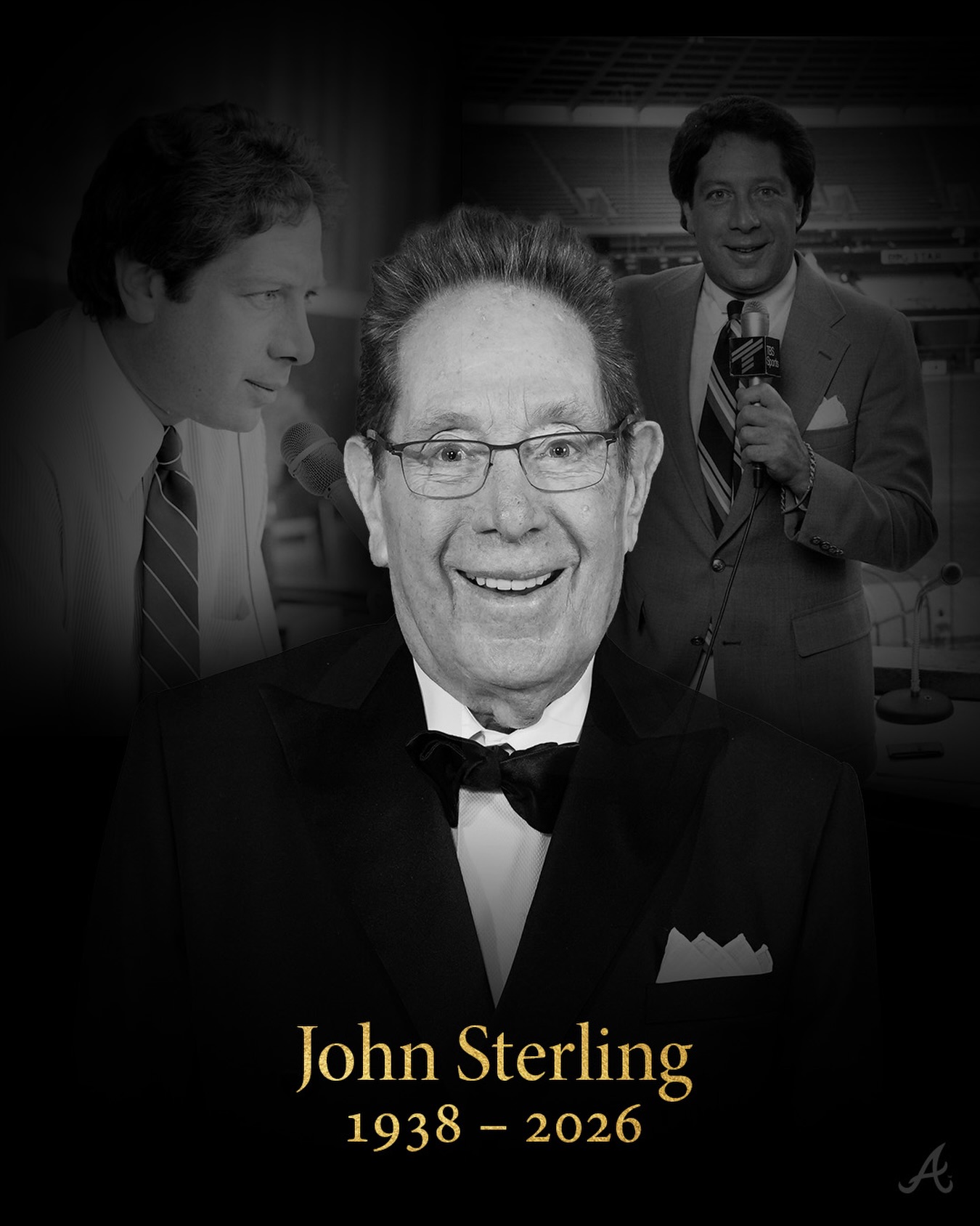 The Atlanta Braves mourn the passing of longtime Yankees and former Braves broadcaster John Sterling.