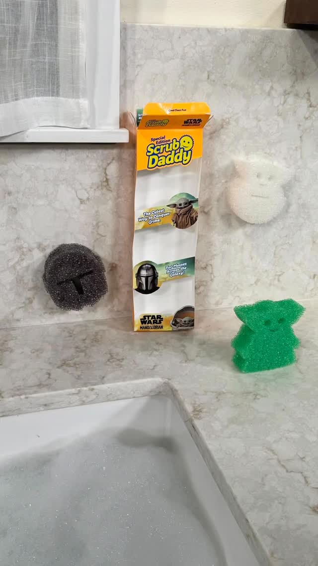 May The 4th Be With You 🌟 Find these STAR WARS: THE MANDALORIAN™ shaped Scrub Daddy sponges at @samsclub today! #scrubdaddy #mandalorian #disneyhome @disneyhome