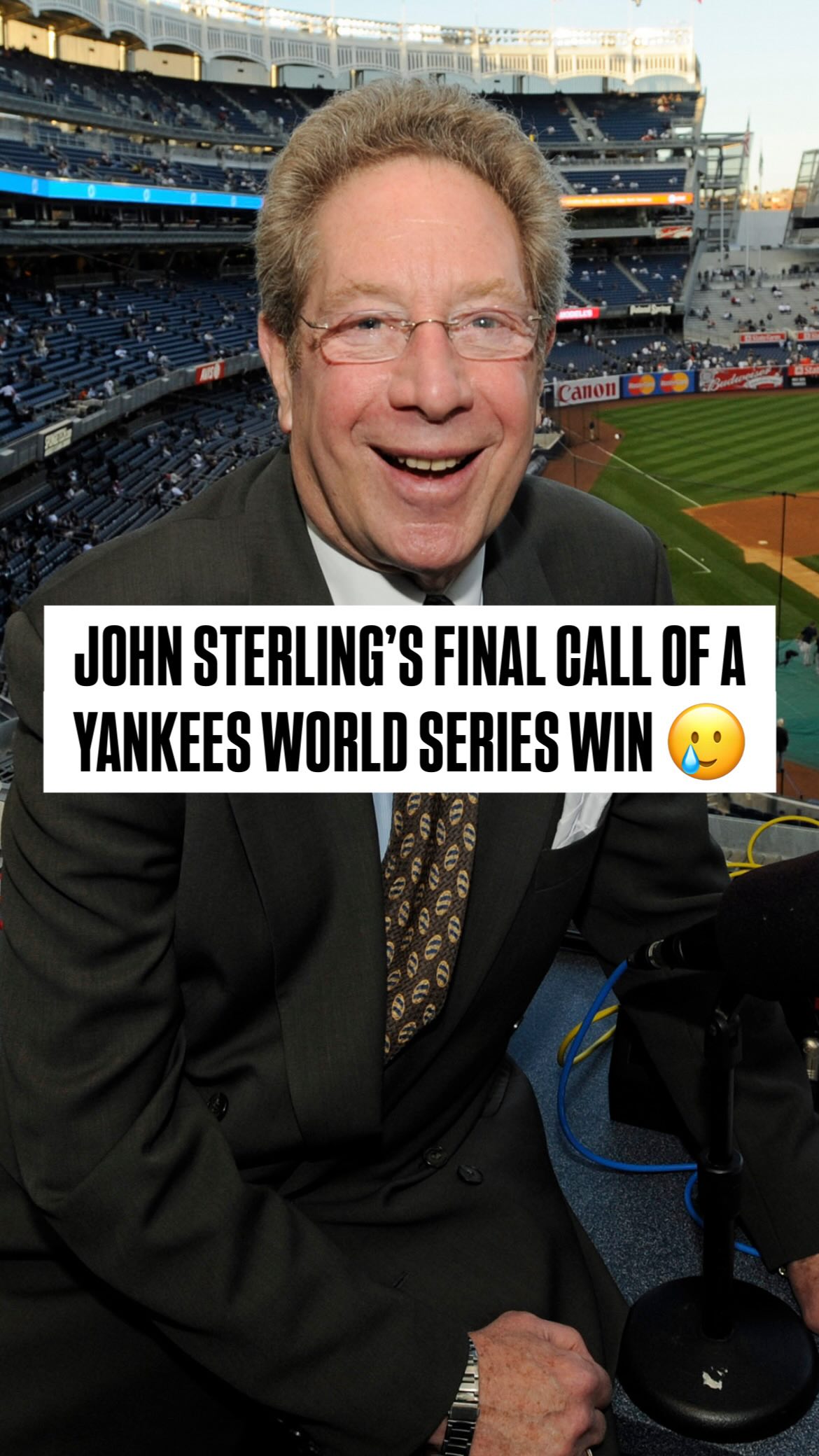 Theeeeeeeee Yankees … win!!! 🫡

John Sterling had so many iconic calls.

#MLB | #Baseball | #Sports | #NewYork | #News