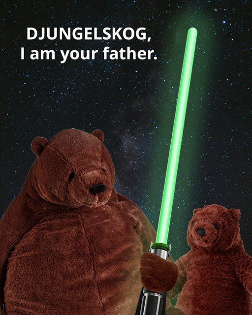 He is the chosen one.

-

C’est lui, l’élu.

#IKEACanada #MayTheFourthBeWithYou #quelaForcesoitavecvous