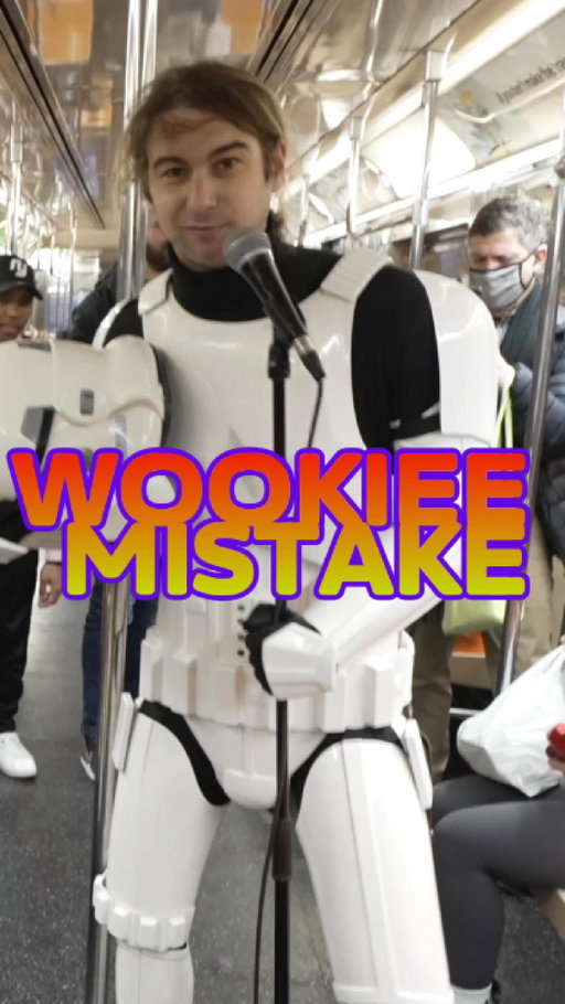 A stormtrooper does stand up on the subway. 

Come see me live: 
May 14 Palm Harbor, FL @snapperscomedyclub
May 15 Boca Raton, FL @bocablackbox 
June 9 Lafayette, LA @lafayettecomedy 
June 10 Mobile, AL @crescenttheater 
June 11 Birmingham, AL @stardomecomedy
June 14 Stamford, CT @nyccstamford
July 31 Boston, MA @the_cabot 
Aug 13 Chicago, IL @thecomedybar 
Aug 14 Detroit, MI @thecomedybar 
Aug 15 Pittsburgh, PA @thecomedybar 
Sept 2 Point Pleasant, NJ @unclevinniescomedyclub 
Sept 19 New Orleans, LA @thehowlinwolfnola
Oct 15 Dallas, TX @dallascomedyclub 
Oct 23 Sunnyvale, CA @roostertf
Dec 19 Canton, OH @cantoncomedyboom