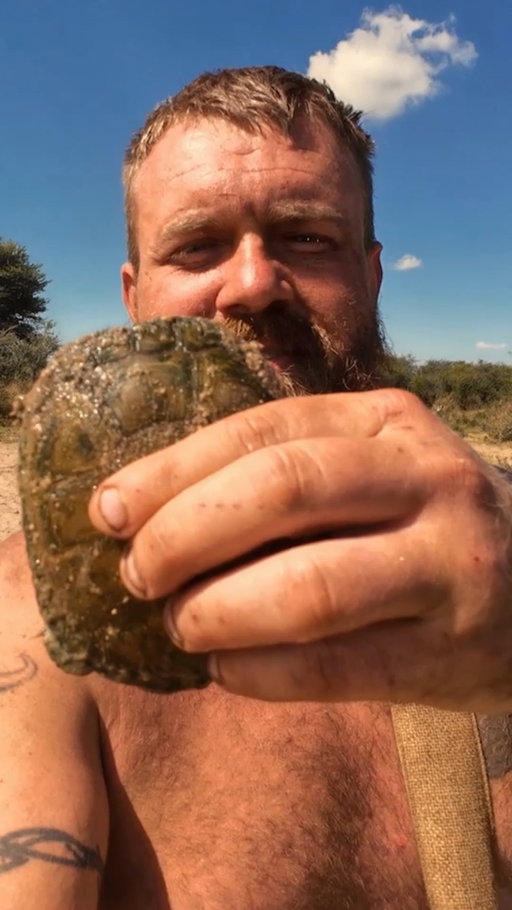 Diving in for the catch 🐢 #NakedandAfraid