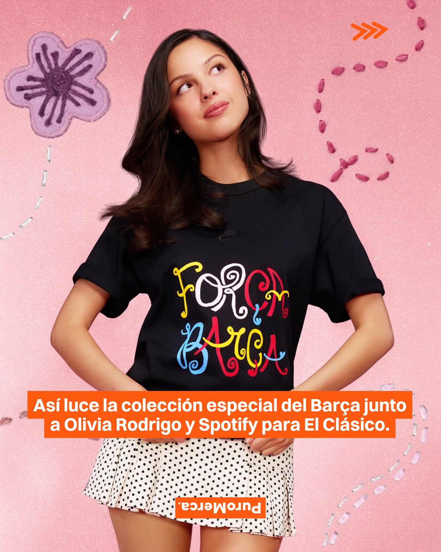 Ufff queremos todooo… 🩷🔥

Spotify y FC Barcelona volverán a cambiar el logo del jersey para El Clásico, pero ahora con Olivia Rodrigo como protagonista. La cantante aparecerá en la camiseta que usará el club durante el partido contra Real Madrid el próximo 10 de mayo. ⚽🎵

Con esto, Olivia Rodrigo se convierte en la artista más joven en sumarse a esta dinámica entre Spotify y el Barça, después de artistas como ROSALÍA, Drake, Travis Scott, Coldplay y KAROL G. El equipo femenil también llevará el jersey. 👕

La activación también traerá a Olivia a Barcelona para un concierto privado el 8 de mayo, días antes de El Clásico. Spotify invitará a algunos de sus fans más activos dentro de la plataforma para asistir al evento. 🎤✨

Además del jersey, la colaboración incluye una colección limitada con playeras, hoodies, bufandas, gorras y otros accesorios inspirados en el universo visual de la cantante. También se venderán 1,899 camisetas especiales en tiendas oficiales y en línea. 🧢🛍️

Spotify y FC Barcelona también prepararon una edición especial de la playlist ‘Barça Matchday’, curada por Olivia Rodrigo para acompañar la previa del partido. La colaboración sigue reforzando la mezcla entre música, entretenimiento y fútbol alrededor del club. 🧵🎧

¿Qué te parece esta colaboración entre Olivia Rodrigo, Spotify y FC Barcelona para El Clásico? 👀

📸: FC Barcelona

#PuroMerca 🧡