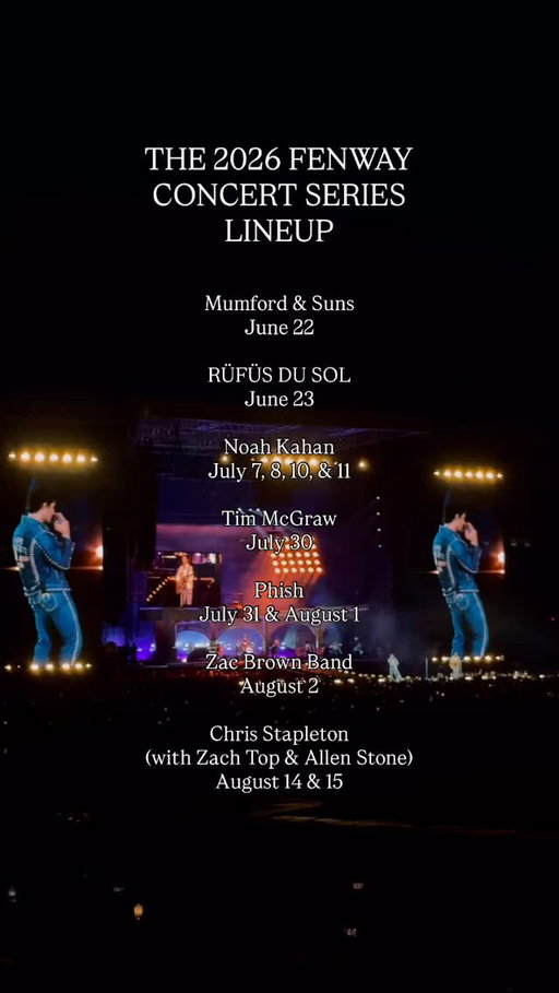 This year’s @fenwayconcerts lineup 🎶