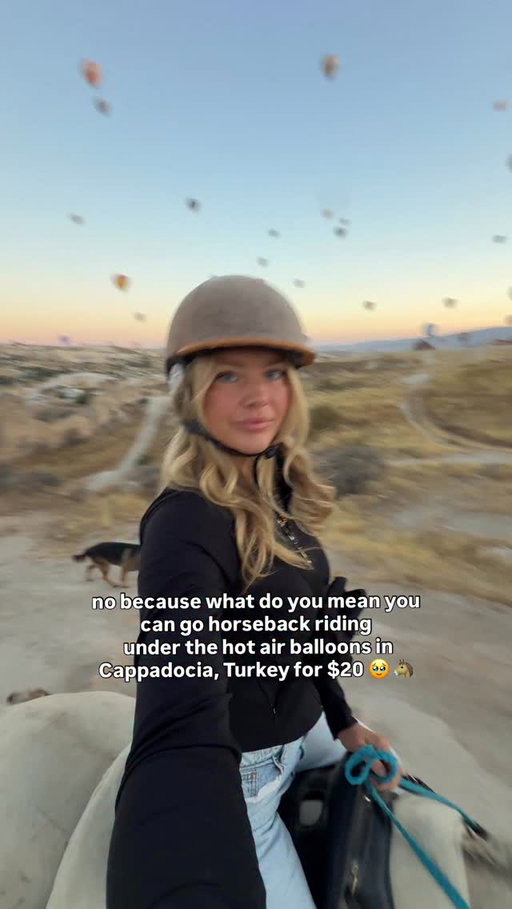 Comment “Guide” and I’ll DM you the app you can book this activity on! 🙌

best $20 I’ve ever spent 

dare I say horseback riding may be better than the hot air balloon ride 🥹🐴 no words can describe this sunrise horseback riding…
