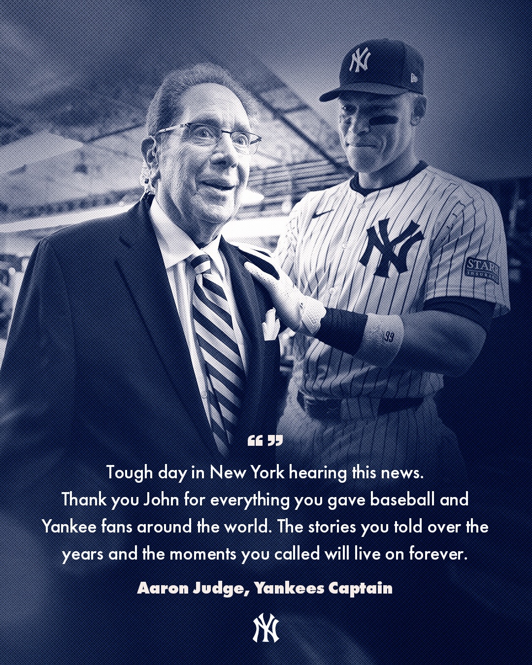 Members of the Yankees family reflect on the life & legacy of John Sterling 💙📻
