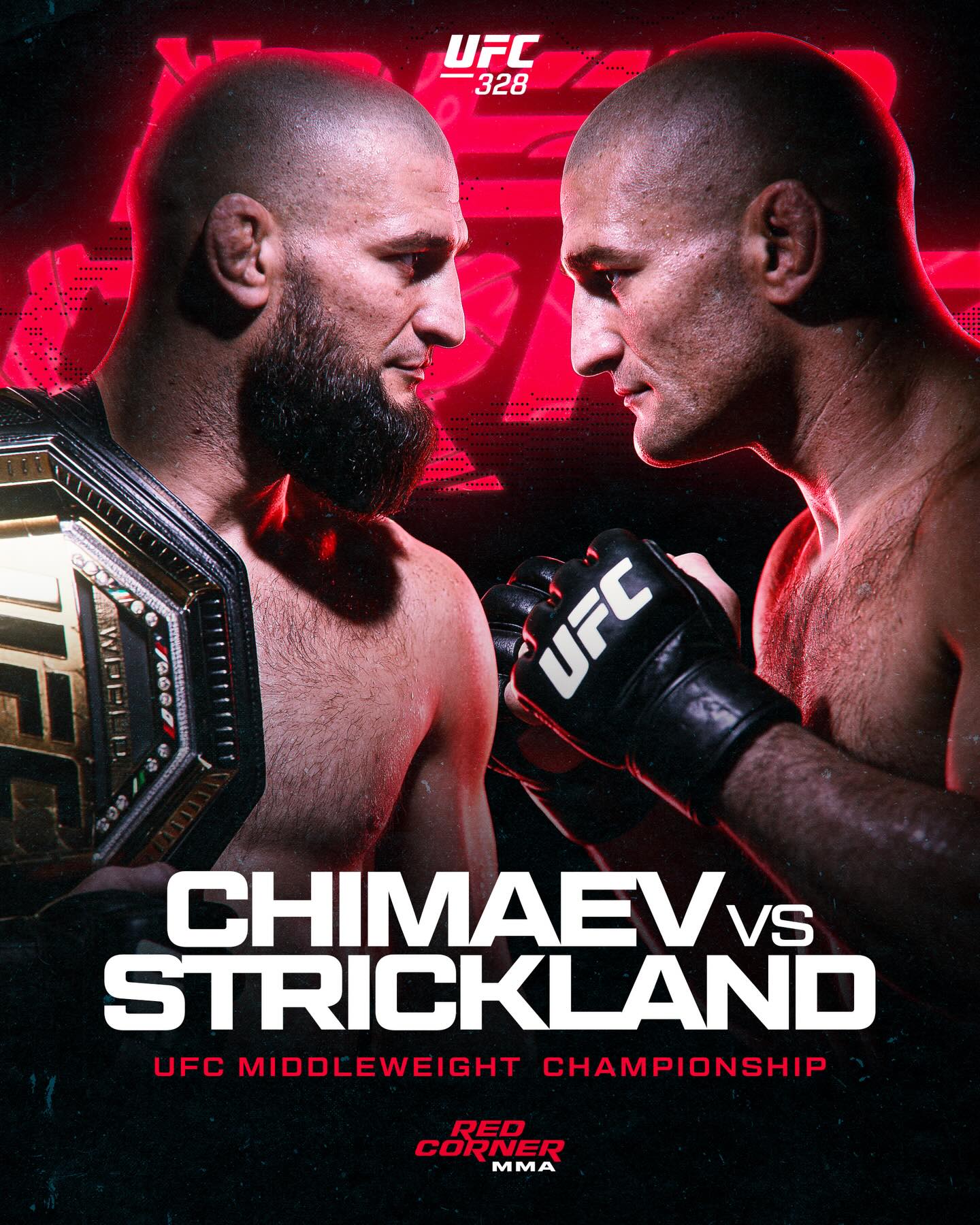 Khamzat Chimaev fight week has finally arrived. 🐺

Borz will defend his middleweight belt for the first time this Saturday against Sean Strickland in the main event of #UFC328 in Newark, New Jersey.
