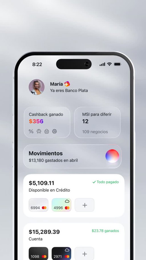 Plata ahora es Banco Plata.
Y con ello, llega una nueva versión de la app: 2.0.
• Nuevo Home — más limpio, compacto y mejor organizado
 • Navegación más rápida y segura
 • Nuevo lenguaje visual con Liquid Glass y personalización del Home — más profundidad, una experiencia más moderna
 • Pestaña de Inversiones completamente rediseñada — más intuitiva
Menos fricción. Más control.

Bienvenido a la nueva experiencia de Banco Plata.
#BancoPlata #SimplementeMaravilloso