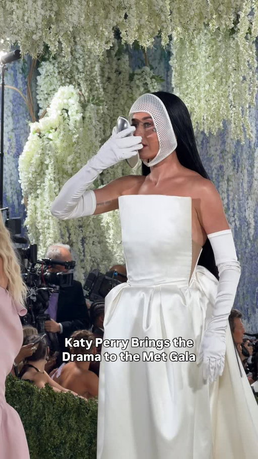 Well, okay then! @katyperry makes a dramatic entrance at this year’s #MetGala.