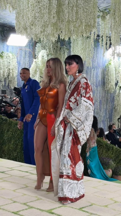@kimkardashian and @krisjenner arrive to the #MetGala—and dish on whose glam took longer.
