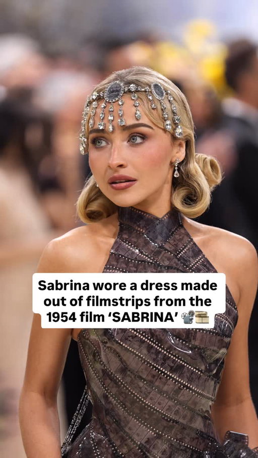 Follow @pophive and @drip for more! 

At the 2026 Met Gala, Sabrina Carpenter embraced “Old Hollywood” glamour in a custom Dior tulle gown inspired by Audrey Hepburn’s 1954 film Sabrina. The look featured a unique wrap of rhinestone film strips containing stills from the movie, marking a sophisticated departure from her previous years’ styles.

This appearance was particularly significant as Carpenter served as a member of the event’s host committee following her headlining performance at Coachella. 🩶

#SabrinaCarpenter #MetGala #Dior