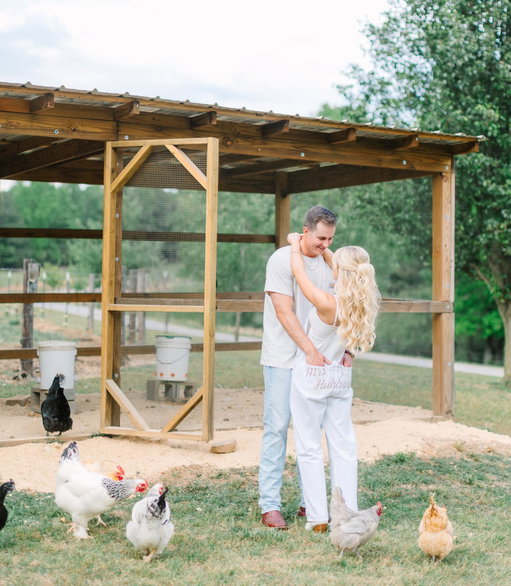 got him approved by the whole coop🐓…almost wedding time