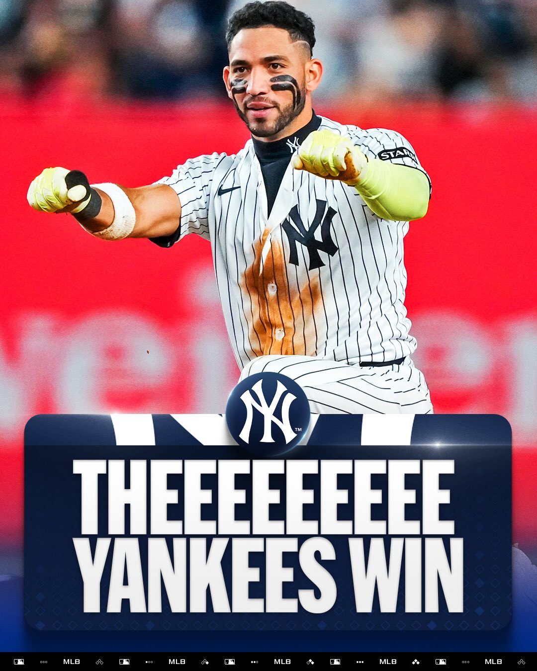 The @Yankees get the win as they honor longtime broadcaster John Sterling on the final out 🤍
