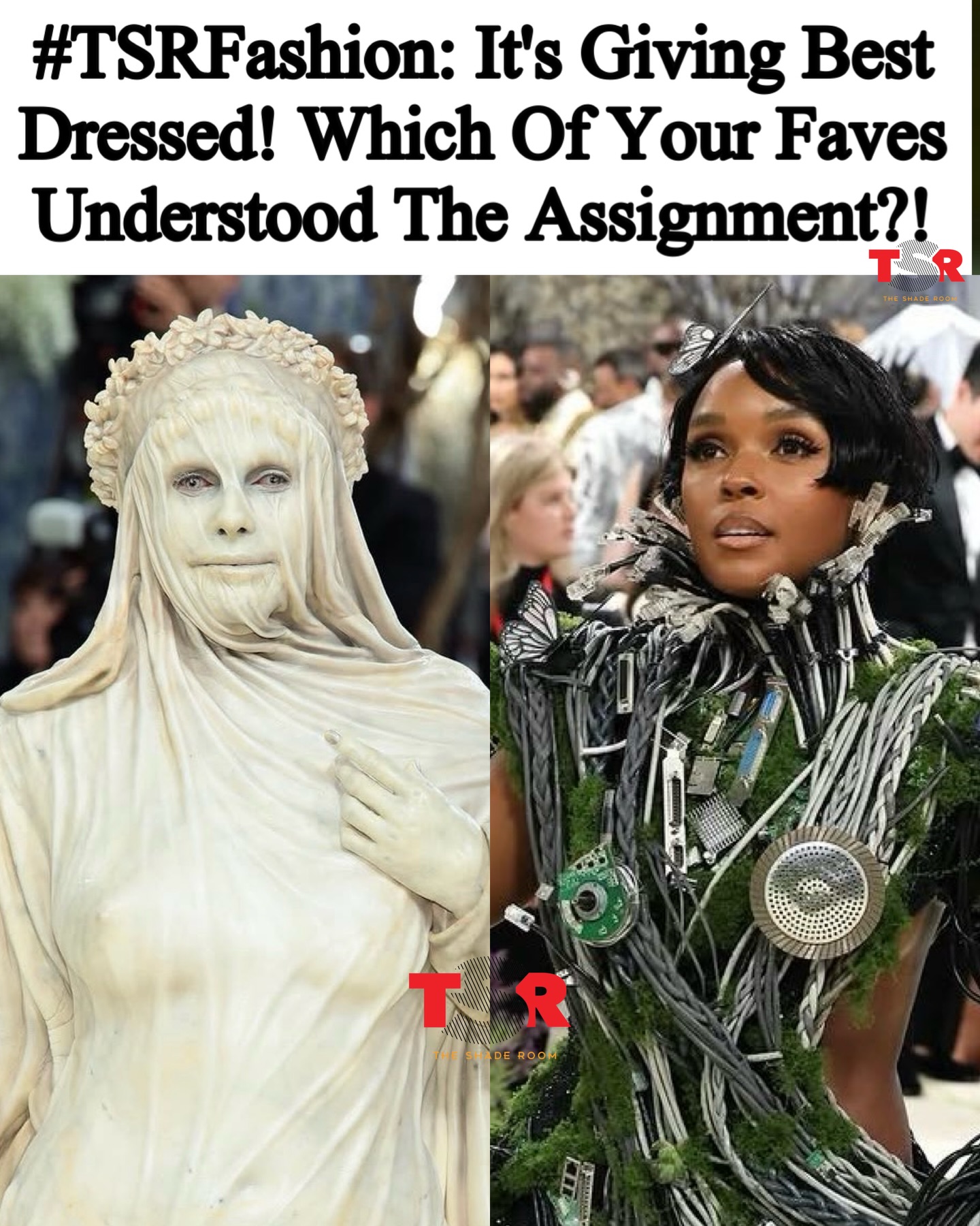 #TSRFashion: The 2026 Met Gala has come to a close, so you know we gotta ask--who did what they were supposed to do?! Here are some of our picks! #TSRMetGala

This year’s theme is “Costume Art” and the dress code is “Fashion Is Art” 

✍🏾: #TSRStaffTM
📸: Getty Images