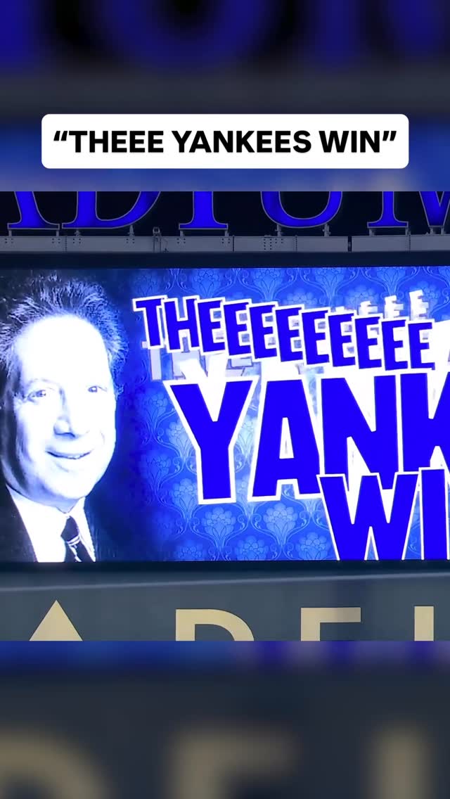 A tribute to John Sterling on the broadcast and the jumbotron after the final out of the game