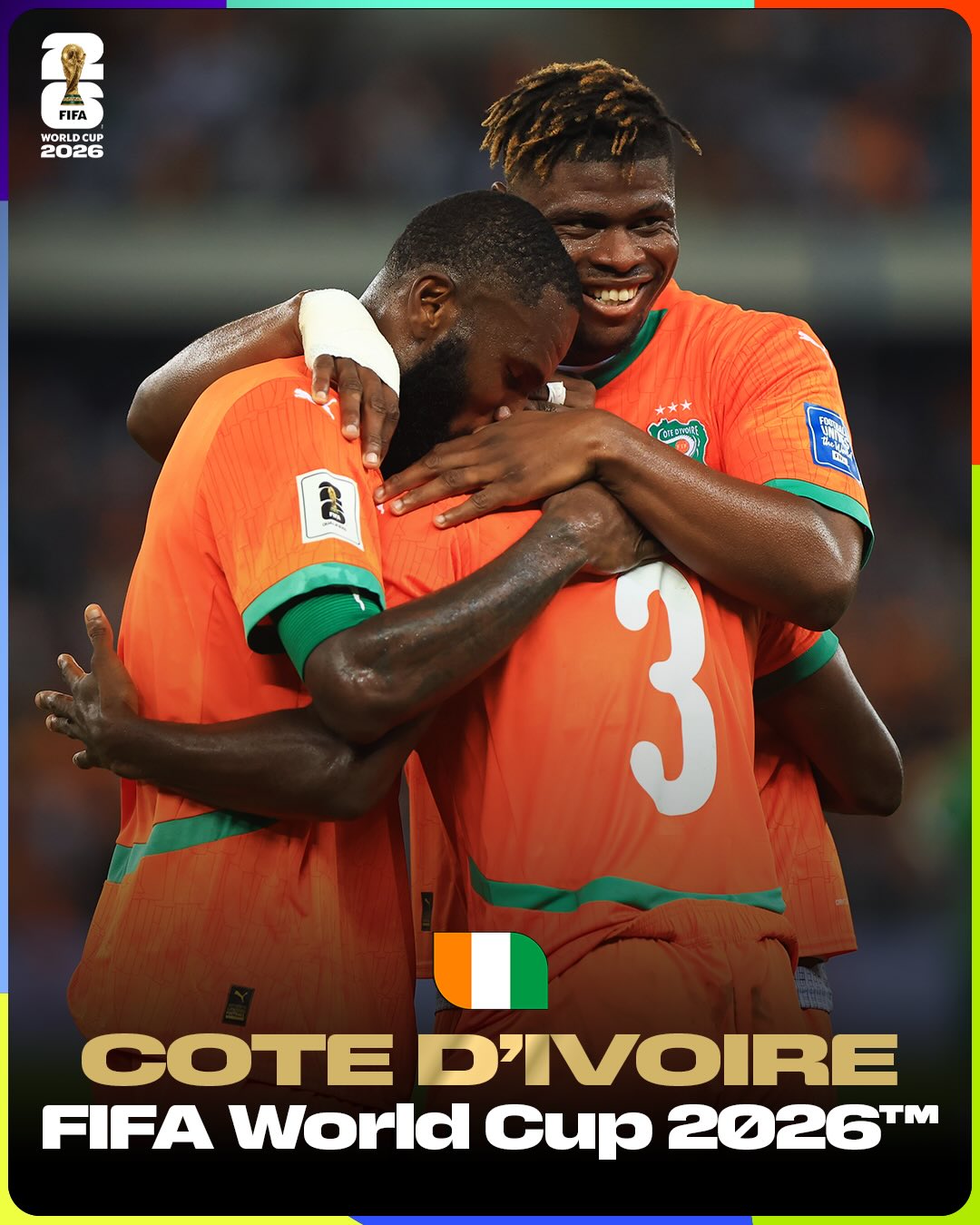 La Côte d’Ivoire 🇨🇮 est prête à briller de nouveau sur la scène mondiale lors de la Coupe du Monde de la FIFA 2026 ! 👏

Je souhaite le meilleur à @fif.ci en Amérique du Nord 🇨🇦🇲🇽🇺🇸. J’ai hâte de voir votre équipe exprimer tout son talent et rendre fiers ses supporters passionnés. 🌍⚽

🇨🇮 Côte d’Ivoire are ready to take on the world once again at the FIFA World Cup 2026! 👏

Wishing @fif.ci the best of luck in 🇨🇦🇲🇽🇺🇸 North America. I look forward to seeing your squad show its signature flair and bring pride to your dedicated supporters. 🌍⚽

⚽ 14 June: Côte d’Ivoire v Ecuador
⚽ 20 June: Germany v Côte d’Ivoire
⚽ 25 June: Curaçao v Côte d’Ivoire

#FootballUnitesTheWorld