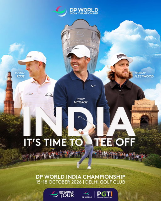 The @dpworldtour's finest return to Delhi this October 🇮🇳⁣
⁣
Defending Champion Tommy Fleetwood is joined by back-to-back Masters Champion Rory McIlroy, with Justin Rose making his long-awaited Indian debut.⁣
⁣
🗓️ 15-18 October 2026. Register your interest now via the link in our bio. ⁣
⁣
#DPWIC #DPWT