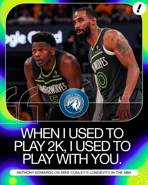 From 2k to teammates, Ant shows love to Mike Conley after Game 1 😂

Ant was six years old when Conley made his NBA debut 🤯