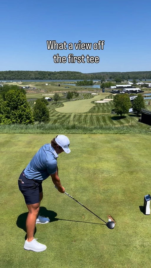 The view from the first tee is unreal this week!

#HyFlyersGC #LIVGolfVirginia