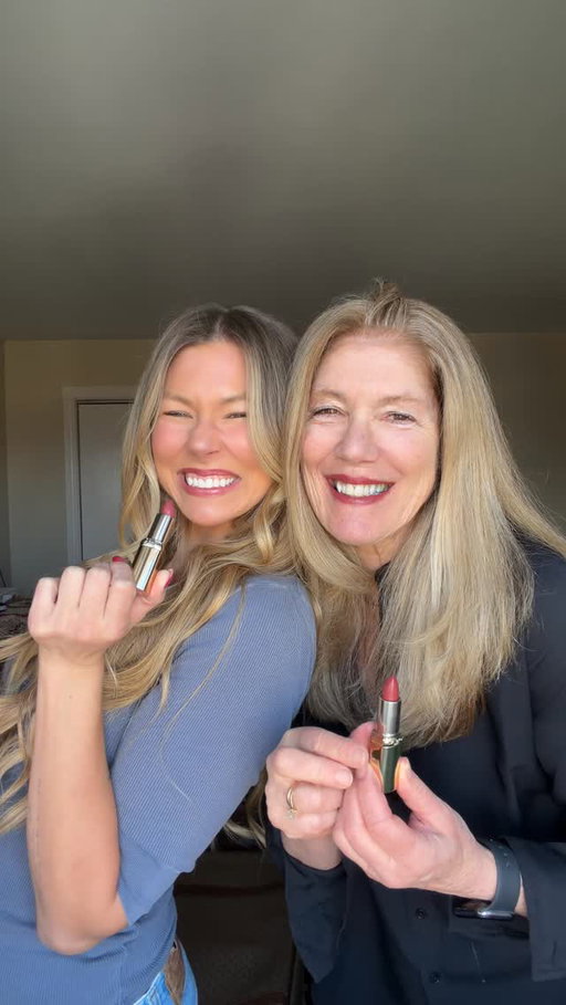 different generations, different stories… same iconic lipstick 💄✨ @lorealparis 💋❤️ #LOrealParisPartner #lipstick #motherhood #momlife #daughter