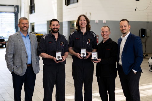 Four of our technicians just achieved Gold Status—one of the highest honors in the Porsche Technician world. Only a small fraction of technicians nationwide ever reach this level, and each one puts in years of training, testing, and hands‑on mastery to get there. Today, they were recognized with beautifully customized watches to mark the achievement. Excellence isn’t easy—but this team makes it look that way🥇

Congratulations Jeremy, Mike, Sam and Seth! We couldn't be prouder to have you on our team.