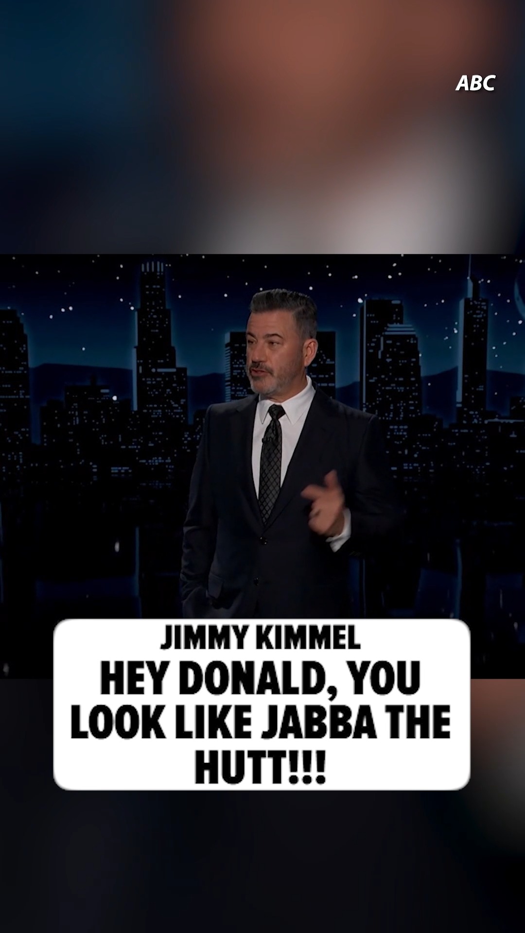 🗣️🫢 Jimmy Kimmel just can't bite his tongue when it comes to Donald Trump ... calling the world's most powerful man "Jabba The President" amid the 50th anniversary of "Star Wars."

FULL STORY AT THE LINK IN BIO. 

🎥: ABC