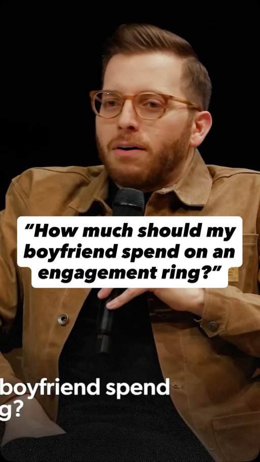 Live from Charlotte, this couple is wondering how much they should spend on an engagement ring. Watch the full episode now- link in bio!
