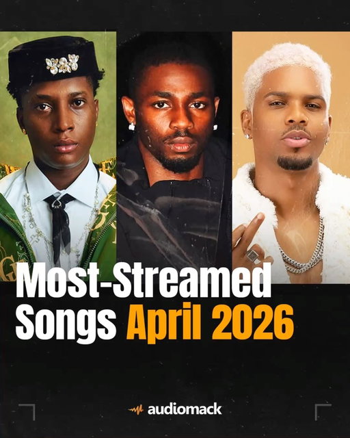 MOST-STREAMED SONGS FROM APRIL 2026 🏆

1️⃣ “I Am” by Omah Lay 🇳🇬
2️⃣ “Coping Mechanism” by Omah Lay & Elmah 🇳🇬
3️⃣ “Artificial Happiness” by Omah Lay 🇳🇬
4️⃣ “Ara (600M)” by Bella Shmurda & Olamide 🇳🇬
5️⃣ “Canada Breeze” by Omah Lay 🇳🇬
6️⃣ “Sofaya” by JZyNo & Wendy Shay 🇱🇷🇬🇭
7️⃣ “Angelina” by Balloranking 🇳🇬
8️⃣ “Water Spirit” by OmahLay 🇳🇬
9️⃣ “Formation” by AdekunleGold & Olamide 🇳🇬
🔟 “Bank Alert” by Muyeez, ZerryDL, AyoMaff & FamousPluto 🇳🇬