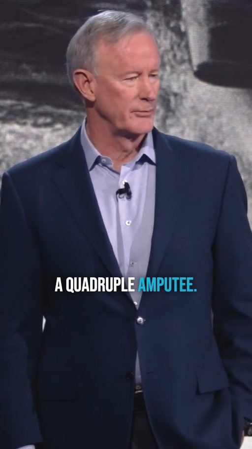 Admiral William McRaven went to Walter Reed to comfort his wounded men.

A 24-year-old quadruple amputee, leaning against a rail in the rehab center, comforted him instead.

McRaven never forgot what he said.