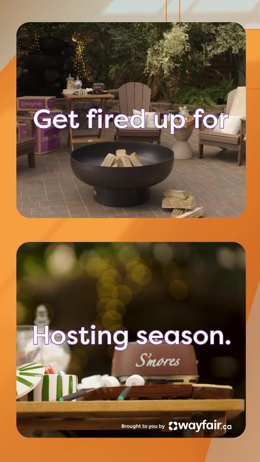 Get fired up for backyard hosting season with cozy outdoor must-haves to shop at Wayfair.ca 🔥