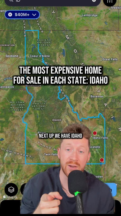 Idaho’s most expensive home 
for sale! 

*Note: 

I do not own any of these photos shown, nor do I have any relationship or agreement with the listing agent or seller (unless stated) I simply make videos on homes I find interesting and cool for the sake of reporting. If you’d like me to tag you or take down any post for any reason I have no problem doing so. thank you :) 

#mansions #house #homedecor #realestate #mansion