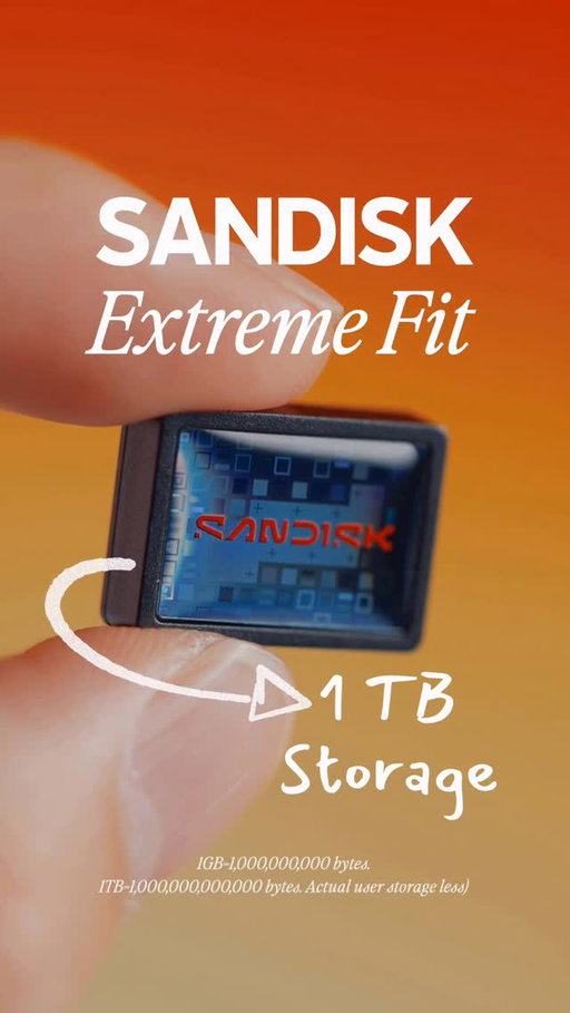 The Smallest Drive I’ve Ever Seen Actually Holds 1TB 🤯

The SANDISK Extreme Fit USB-C™ Flash Drive. Holds up to 1TB, transfers at up to 400MB/s, and works with any USB-C device. No cloud subscription needed.

@sandisk #ad #ValueAddSandisk