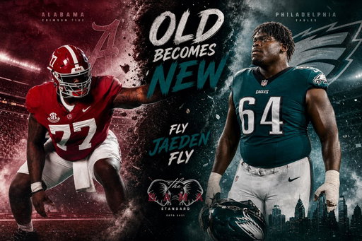 Former Alabama offensive lineman Jaeden Roberts has received his NEW jersey number with the @philadelphiaeagles! 👀

Jaden will now wear No. 64! 🔥

#CollegeFootball #RollTide #Alabama #FlyEaglesFly #NFL