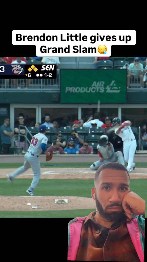 He’s making it harder to prop him up, but we still wanna see Little succeed. 

Bases got loaded and the grand slam happened all with 2 outs. Following a GIDP, Little gave up two walks, BUT a costly error by 1B would have got him out of the inning. 

Miraculously, his ERA DROPS to 0.84.

🎥: @milb 

#Bluejays #buffalobisons #milb #mlb #baseball