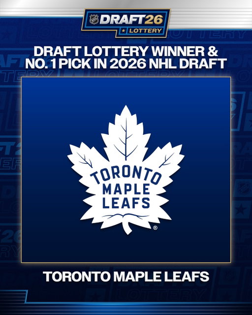 TORONTO TAKES TOP PICK 🤩

The @mapleleafs have won the 2026 #NHLDraft Lottery! 

The 2026 #NHLDraft is on June 26 & 27!