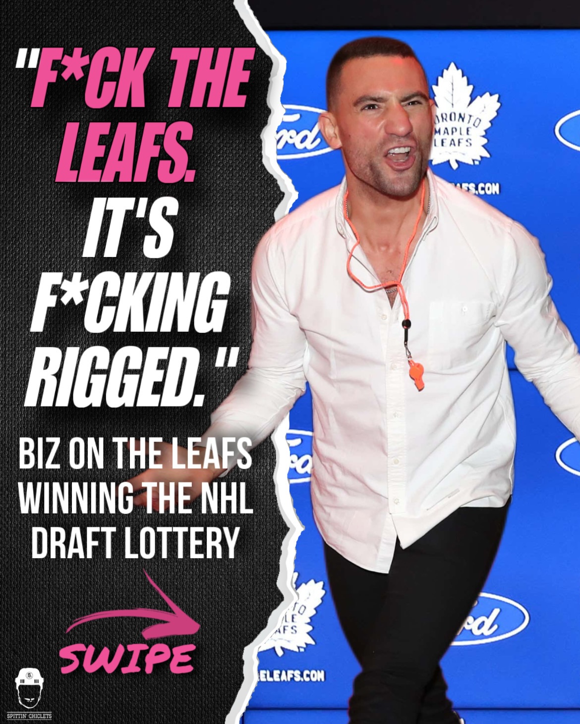 Biz is NOT happy about that draft lottery. @reeses