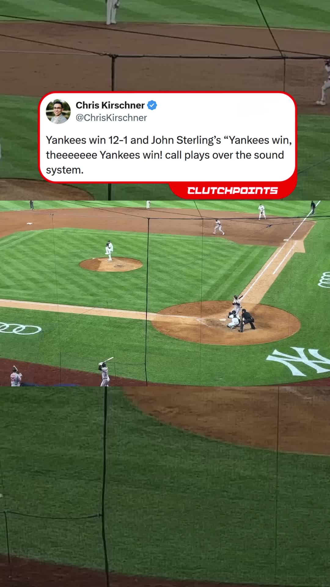 Yankee Stadium paid tribute to John Sterling, their legendary radio broadcaster, who passed away on May 4 🙏

(via Chris Kirschner on X/Twitter)